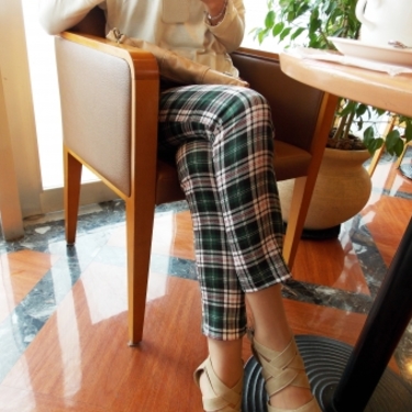 チェックワイドパンツコーデ一覧！上品でオシャレな雰囲気に！