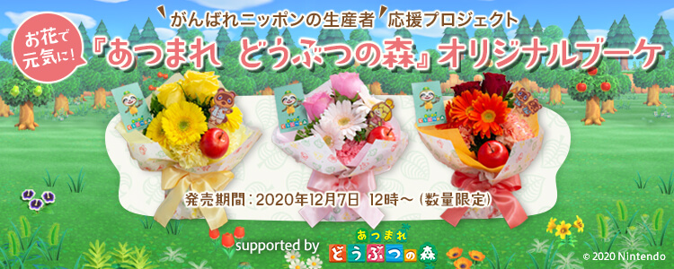 あつまれどうぶつの森オリジナルブーケでニッポンの生産者を応援しよう！	のイメージ